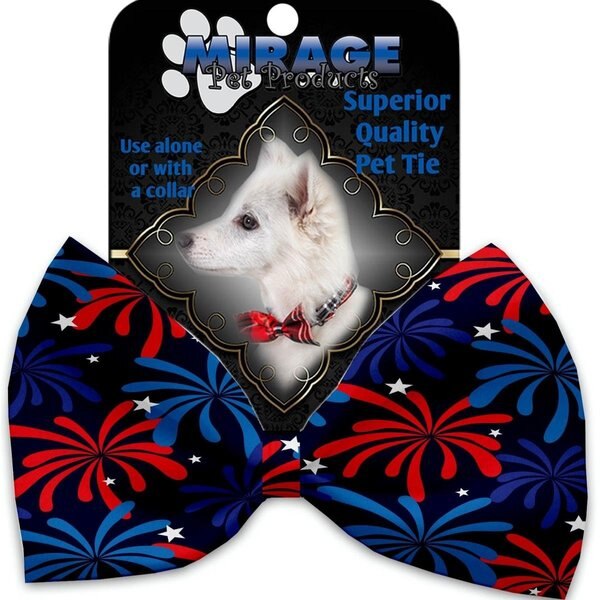 Fireworks Pet Bow Tie Collar Accessory with Cloth Hook & Eye
